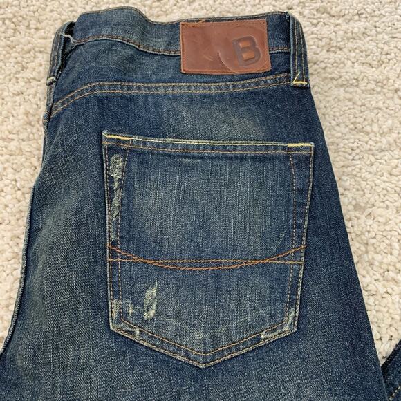 Bullhead Denim Mens 34x32 Gravels SLIM Jeans Dark Wash Blue 100% Cotton NEW - Picture 8 of 8